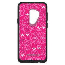 DistinctInk™ OtterBox Symmetry Series Case for Apple iPhone / Samsung Galaxy / Google Pixel - Neon Pink White Floral