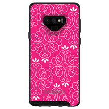 DistinctInk™ OtterBox Symmetry Series Case for Apple iPhone / Samsung Galaxy / Google Pixel - Neon Pink White Floral