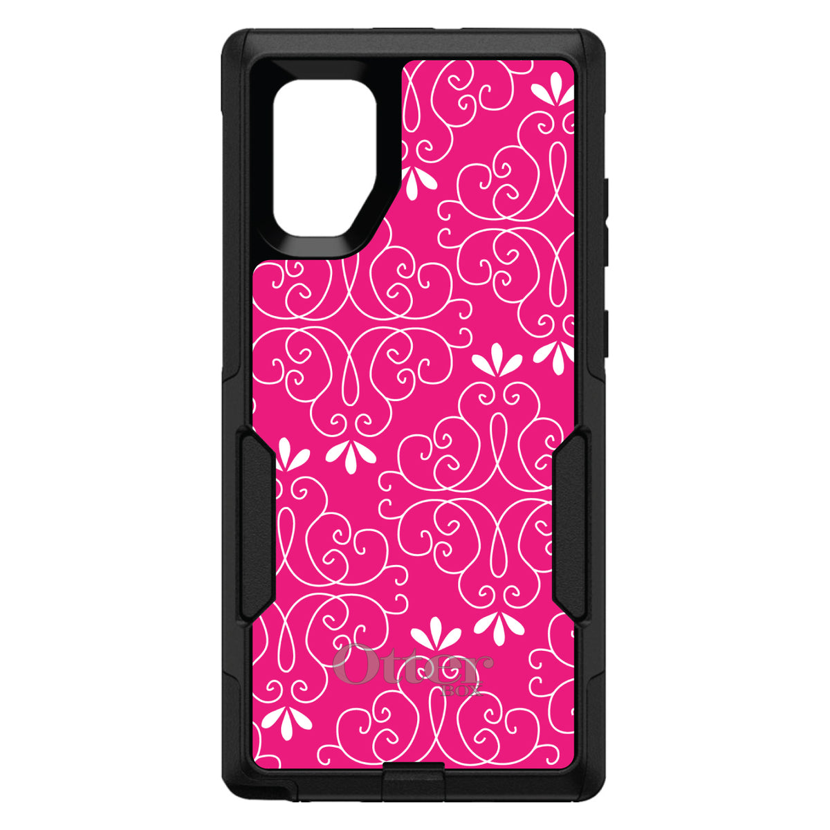 Neon Pink White Floral OtterBox Commuter Case for iPhone & Galaxy, view 14