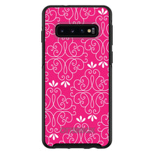 DistinctInk™ OtterBox Symmetry Series Case for Apple iPhone / Samsung Galaxy / Google Pixel - Neon Pink White Floral