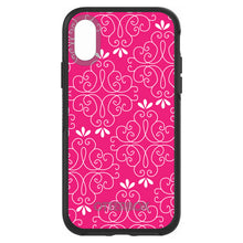 DistinctInk™ OtterBox Symmetry Series Case for Apple iPhone / Samsung Galaxy / Google Pixel - Neon Pink White Floral