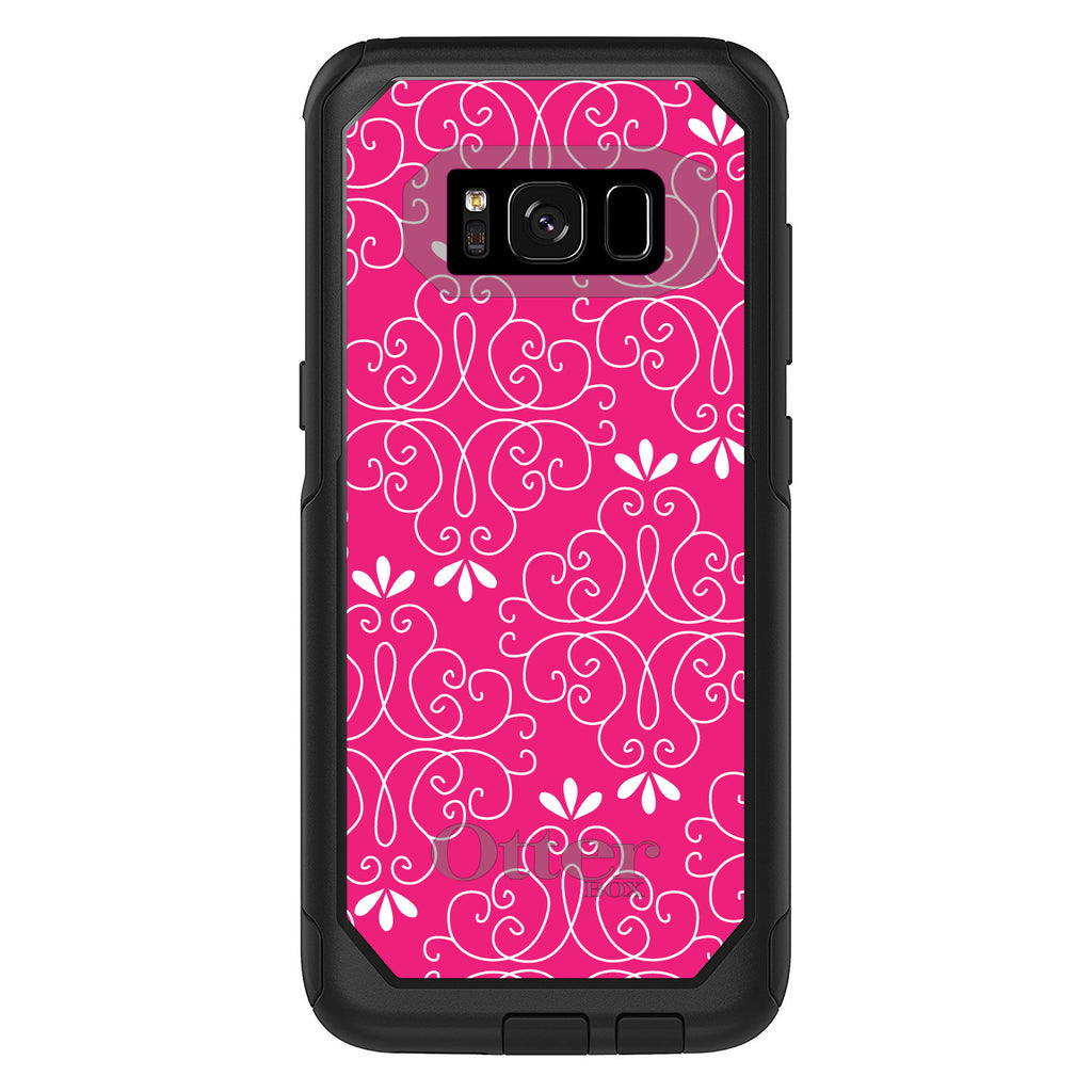 Neon Pink White Floral OtterBox Commuter Case for iPhone & Galaxy, view 10