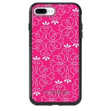 DistinctInk™ OtterBox Symmetry Series Case for Apple iPhone / Samsung Galaxy / Google Pixel - Neon Pink White Floral