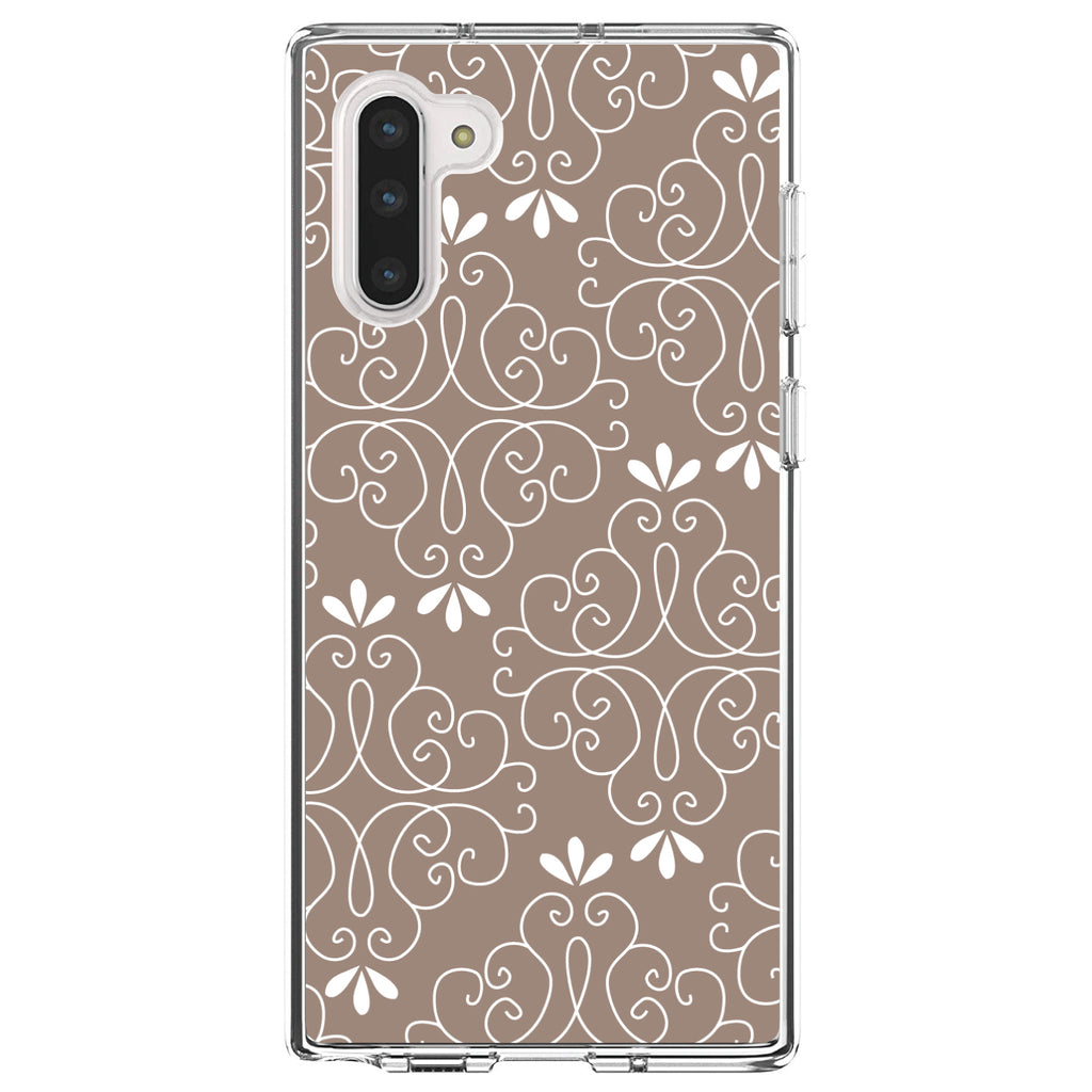 Tan White Floral Clear Shockproof iPhone Case, view 9