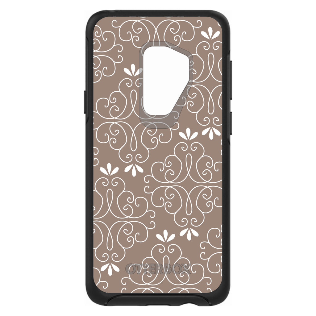 Tan White Floral OtterBox Symmetry Case for iPhone & Galaxy, view 9