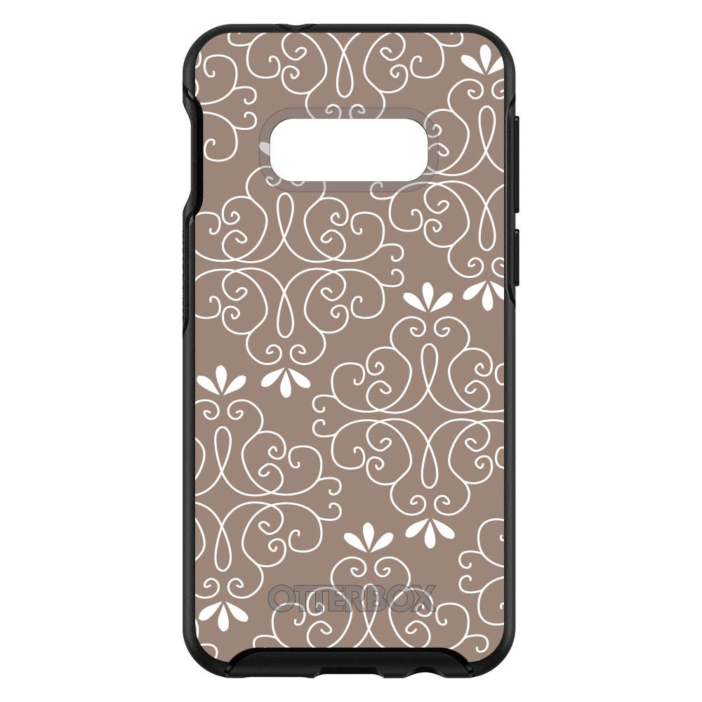 Tan White Floral OtterBox Symmetry Case for iPhone & Galaxy, view 7