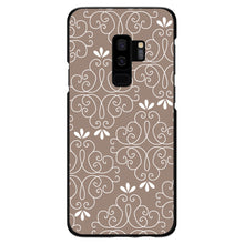 DistinctInk® Hard Plastic Snap-On Case for Apple iPhone or Samsung Galaxy - Tan White Floral