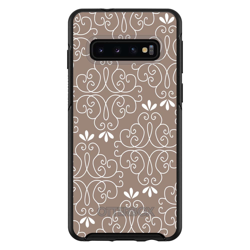 Tan White Floral OtterBox Symmetry Case for iPhone & Galaxy, view 6