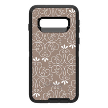 DistinctInk™ OtterBox Defender Series Case for Apple iPhone / Samsung Galaxy / Google Pixel - Tan White Floral