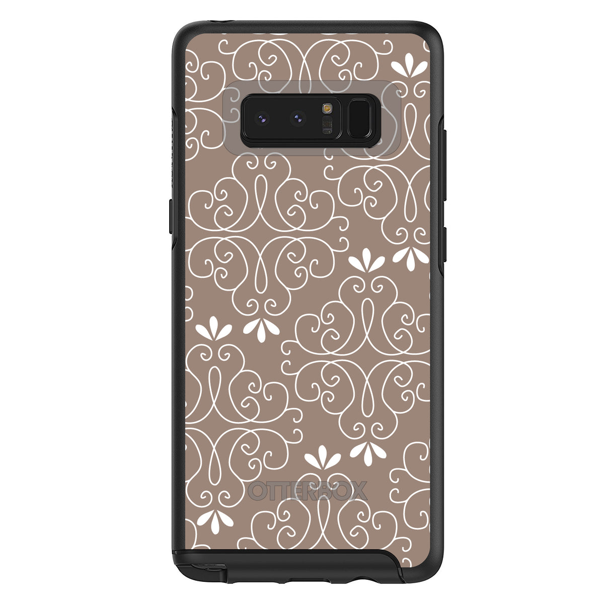 Tan White Floral OtterBox Symmetry Case for iPhone & Galaxy, view 14