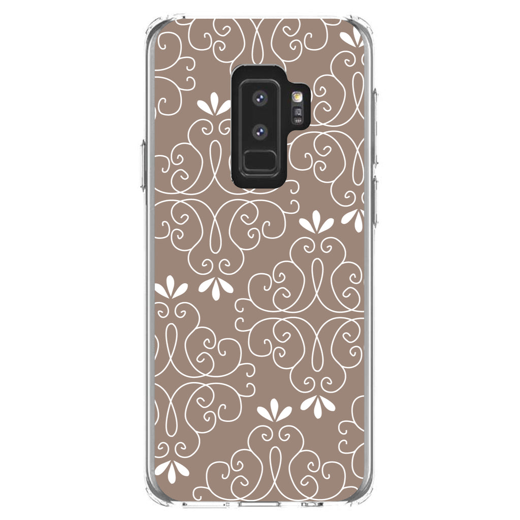 Tan White Floral Clear Shockproof iPhone Case, view 20
