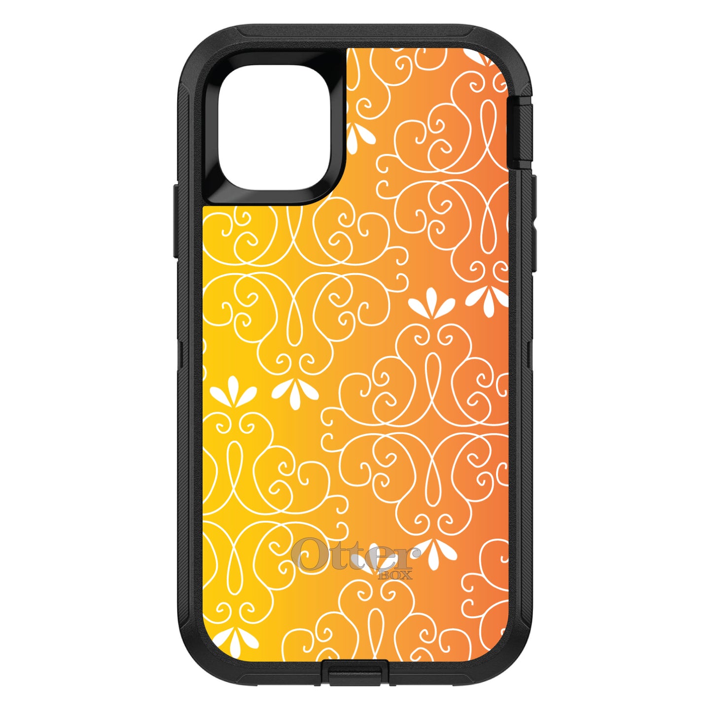 DistinctInk™ OtterBox Defender Series Case for Apple iPhone / Samsung Galaxy / Google Pixel - Yellow Orange Red Gradient