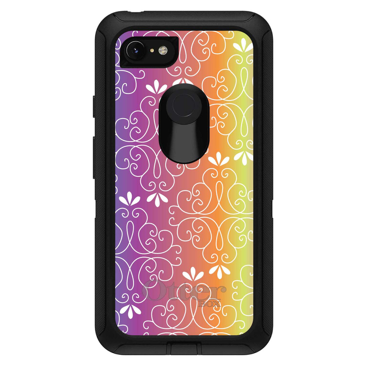 Blue Purple Orange Yellow Pink Gradient OtterBox Defender Case for iPhone & Galaxy, view 18