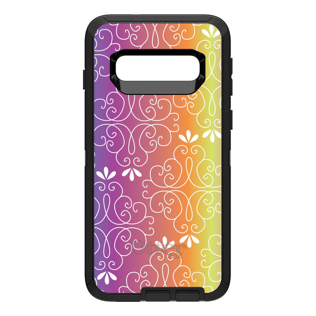 Blue Purple Orange Yellow Pink Gradient OtterBox Defender Case for iPhone & Galaxy, view 9
