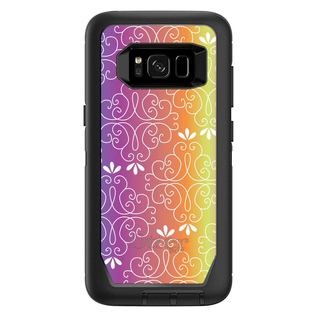 Blue Purple Orange Yellow Pink Gradient OtterBox Defender Case for iPhone & Galaxy, view 12