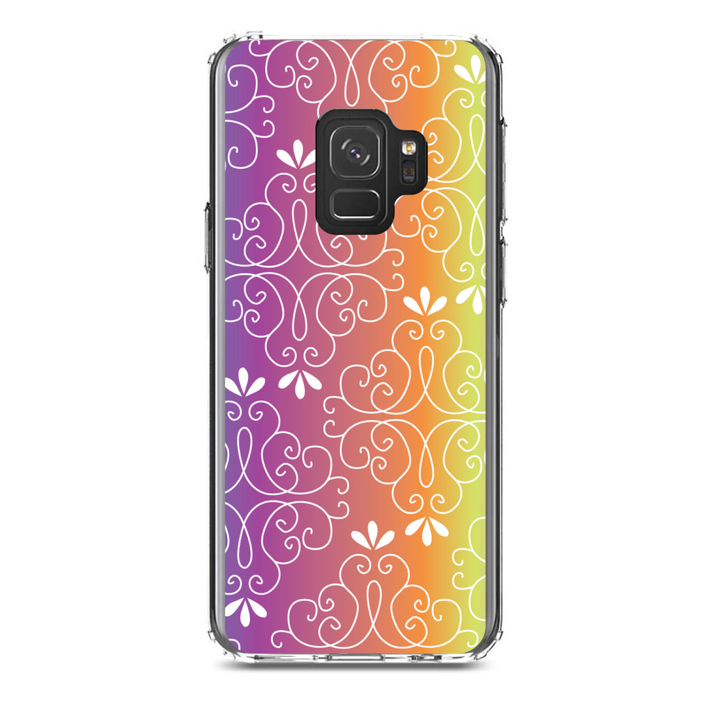 Blue Purple Orange Yellow Pink Gradient Clear Shockproof iPhone Case, view 19