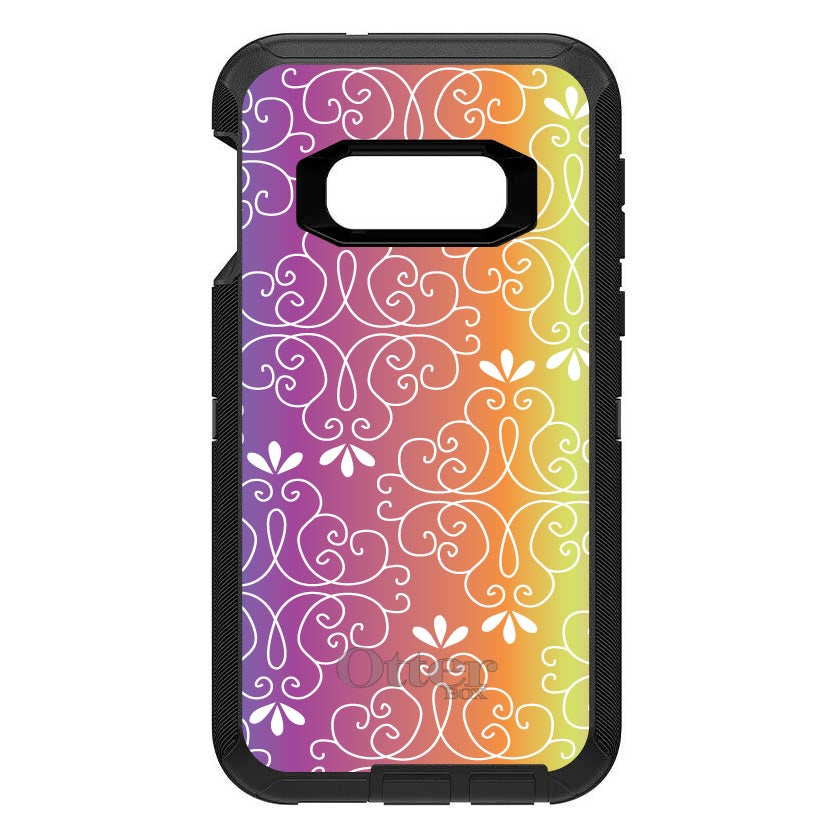 Blue Purple Orange Yellow Pink Gradient OtterBox Defender Case for iPhone & Galaxy, view 10