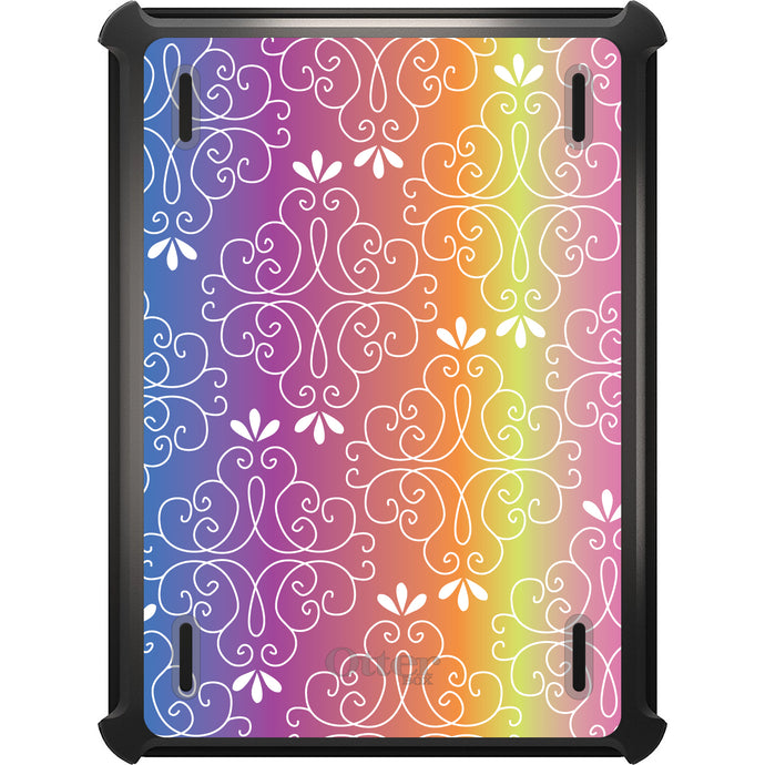 DistinctInk™ OtterBox Defender Series Case for Apple iPad / iPad Pro / iPad Air / iPad Mini - Blue Purple Orange Yellow Pink Gradient