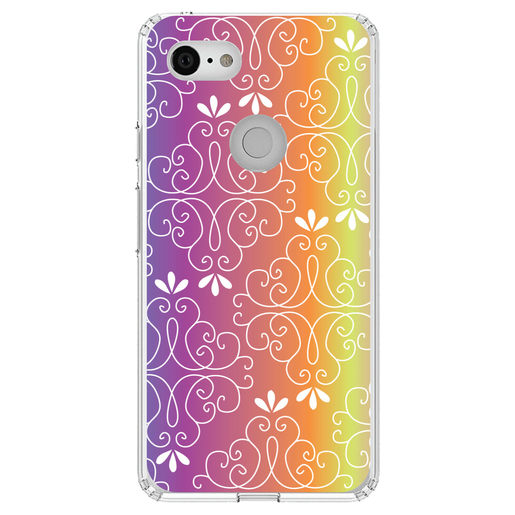 Blue Purple Orange Yellow Pink Gradient Clear Shockproof iPhone Case, view 22