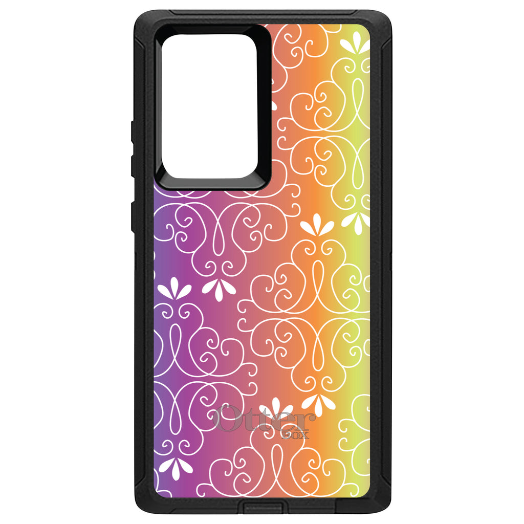 Blue Purple Orange Yellow Pink Gradient OtterBox Defender Case for iPhone & Galaxy, view 13