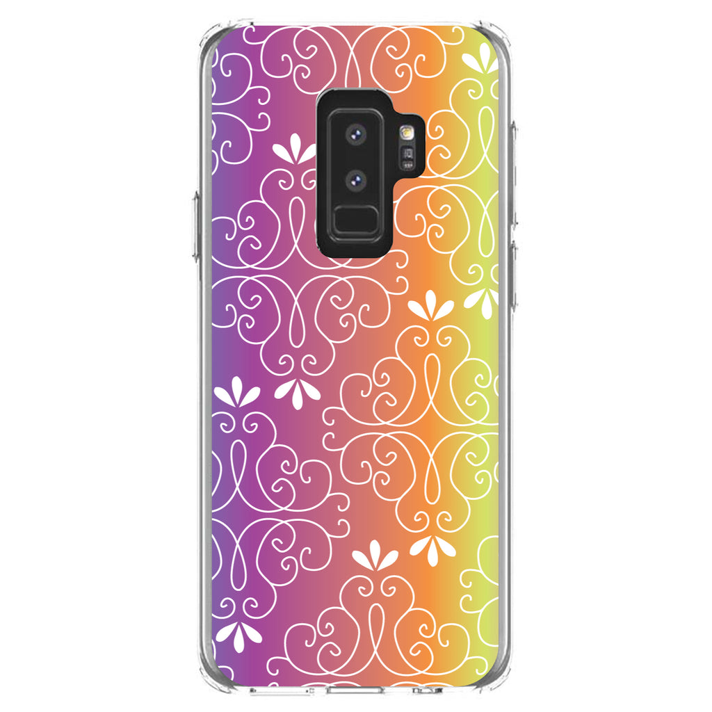 Blue Purple Orange Yellow Pink Gradient Clear Shockproof iPhone Case, view 20