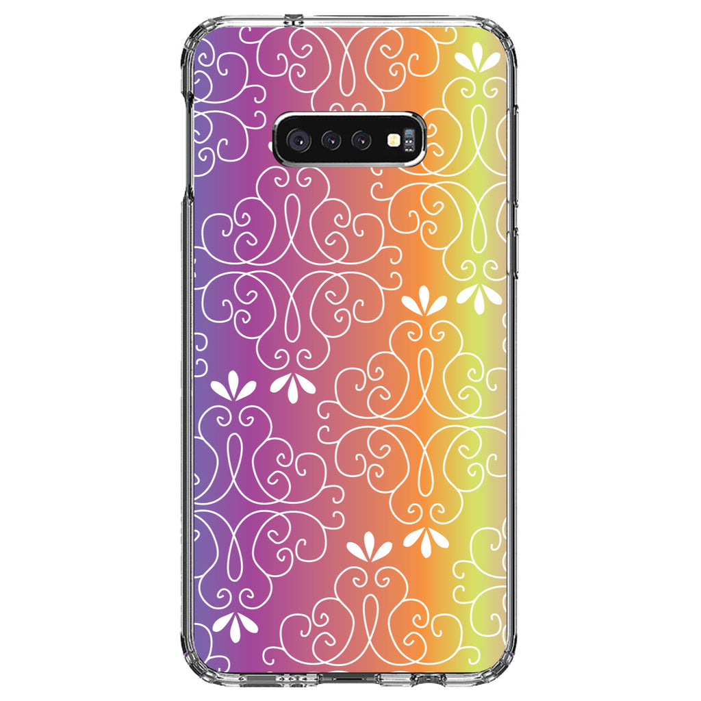 Blue Purple Orange Yellow Pink Gradient Clear Shockproof iPhone Case, view 18