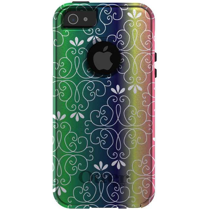 Purple Green Blue Yellow Pink Gradient OtterBox Commuter Case for iPhone & Galaxy, view 5