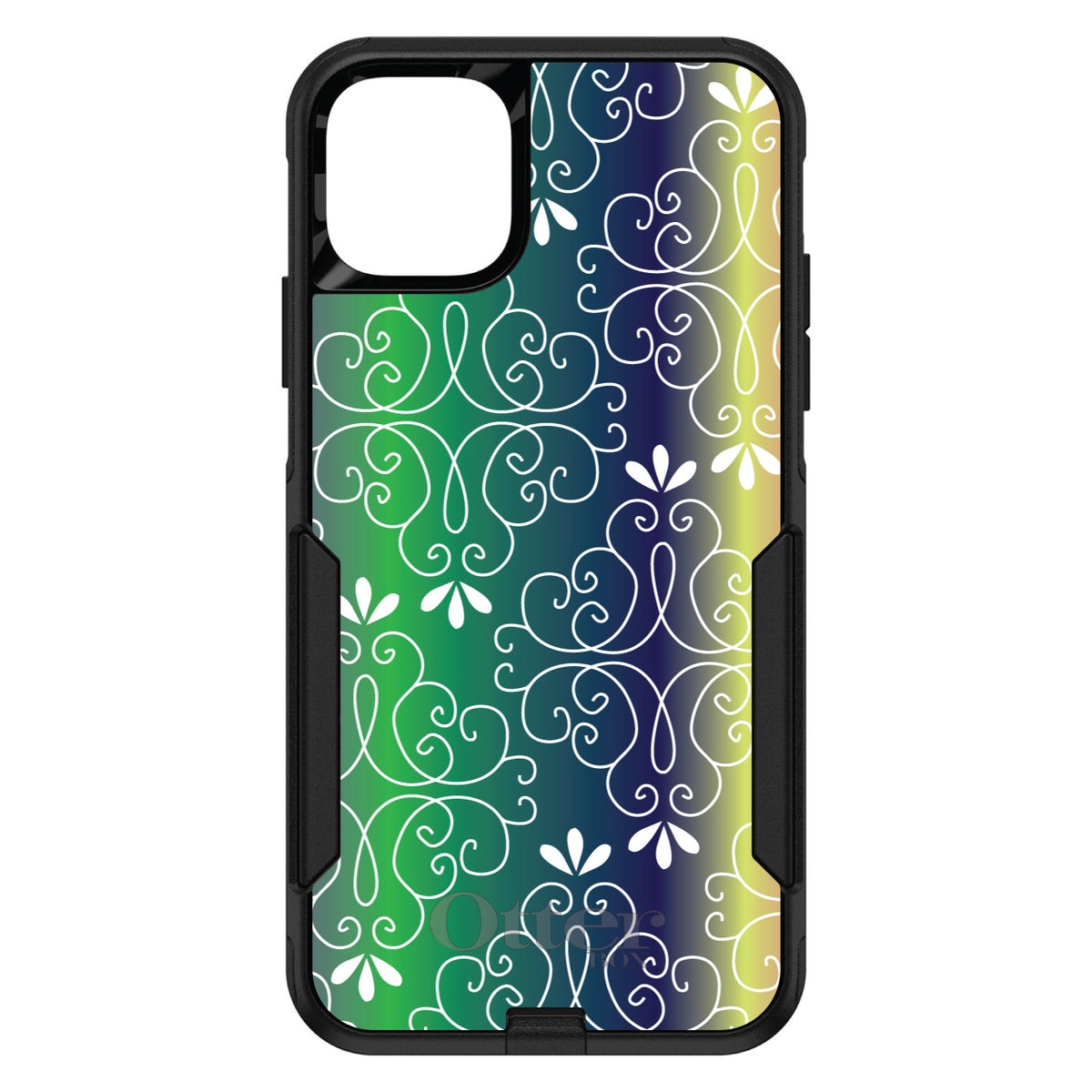 Purple Green Blue Yellow Pink Gradient OtterBox Commuter Case for iPhone & Galaxy, view 2