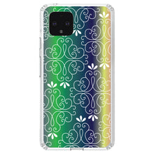 DistinctInk® Clear Shockproof Hybrid Case for Apple iPhone / Samsung Galaxy / Google Pixel - Purple Green Blue Yellow Pink Gradient