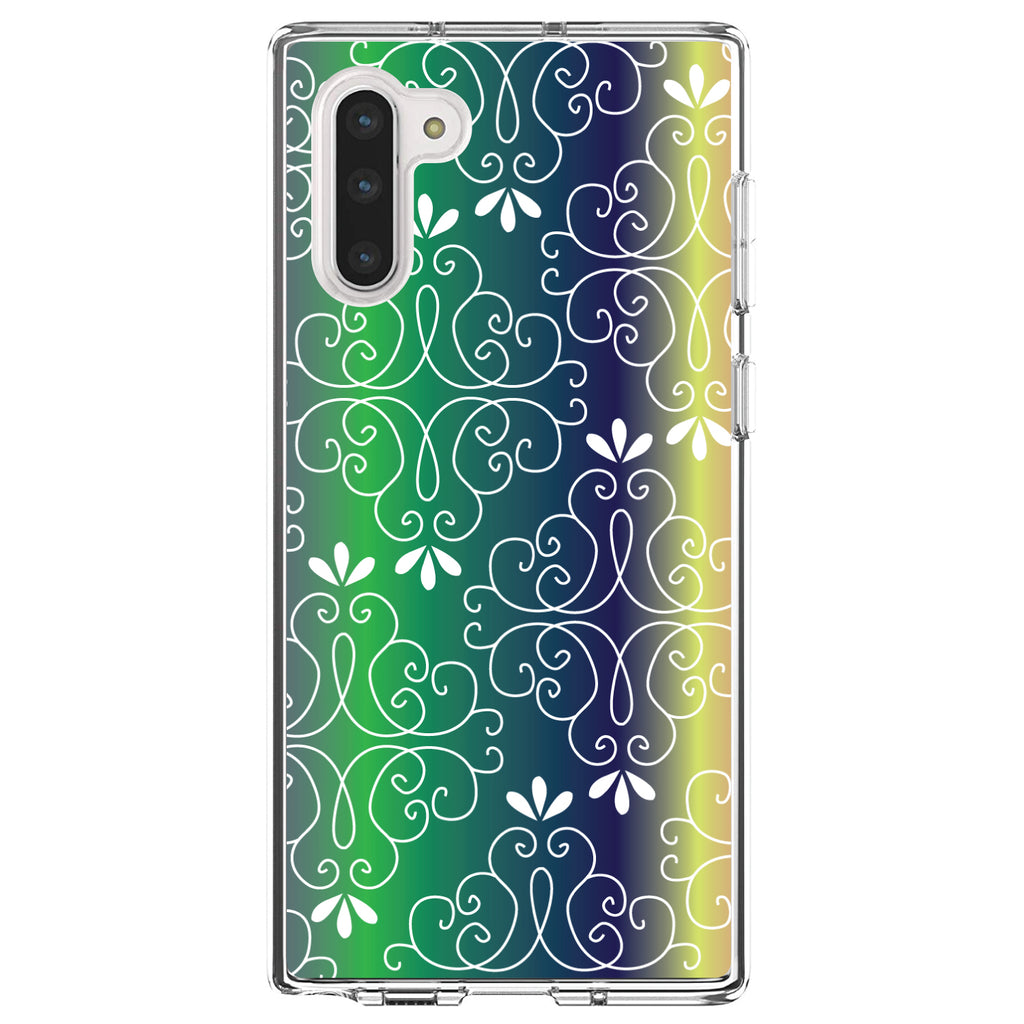Purple Green Blue Yellow Pink Gradient Clear Shockproof iPhone Case, view 9