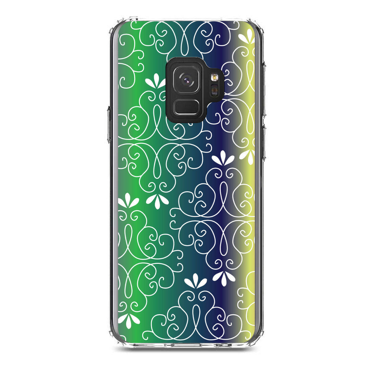 Purple Green Blue Yellow Pink Gradient Clear Shockproof iPhone Case, view 19
