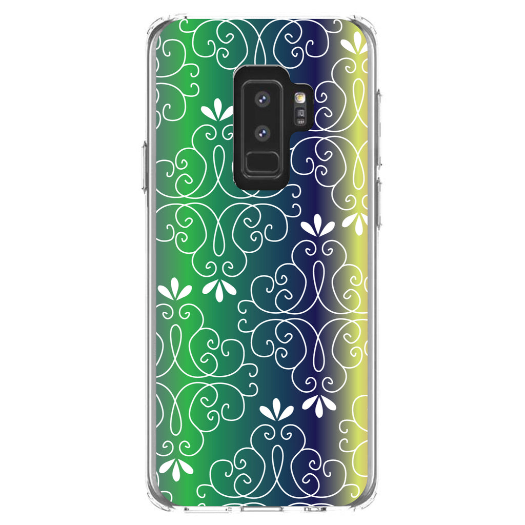 Purple Green Blue Yellow Pink Gradient Clear Shockproof iPhone Case, view 20
