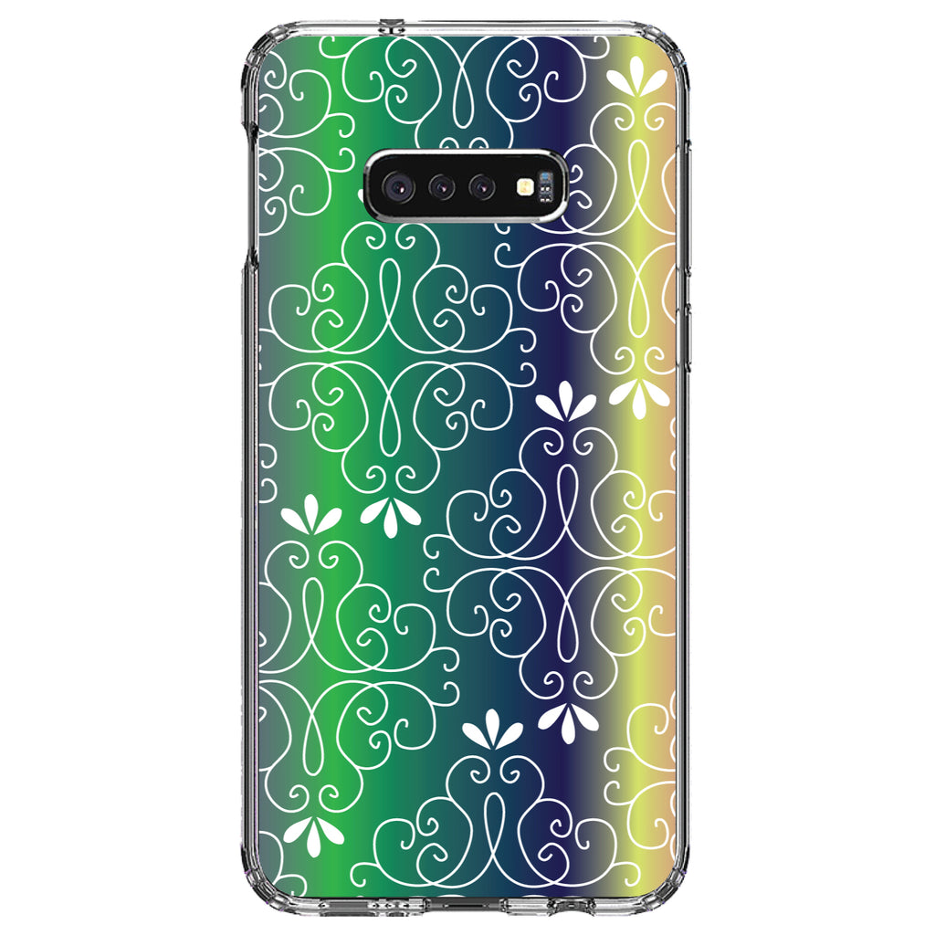 Purple Green Blue Yellow Pink Gradient Clear Shockproof iPhone Case, view 18