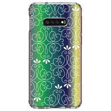 DistinctInk® Clear Shockproof Hybrid Case for Apple iPhone / Samsung Galaxy / Google Pixel - Purple Green Blue Yellow Pink Gradient