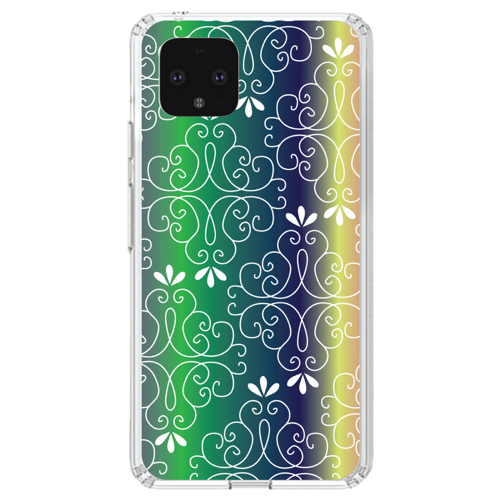 Purple Green Blue Yellow Pink Gradient Clear Shockproof iPhone Case, view 24