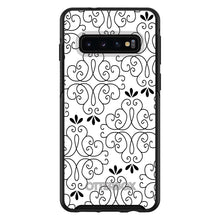 DistinctInk™ OtterBox Symmetry Series Case for Apple iPhone / Samsung Galaxy / Google Pixel - Black White Floral Pattern