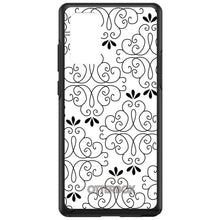 DistinctInk™ OtterBox Symmetry Series Case for Apple iPhone / Samsung Galaxy / Google Pixel - Black White Floral Pattern