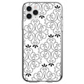 Black White Floral Pattern Clear Shockproof iPhone Case