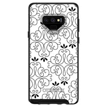 DistinctInk™ OtterBox Symmetry Series Case for Apple iPhone / Samsung Galaxy / Google Pixel - Black White Floral Pattern