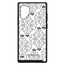 DistinctInk™ OtterBox Symmetry Series Case for Apple iPhone / Samsung Galaxy / Google Pixel - Black White Floral Pattern