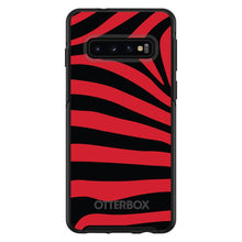 DistinctInk™ OtterBox Symmetry Series Case for Apple iPhone / Samsung Galaxy / Google Pixel - Black Red Zebra Skin Stripes