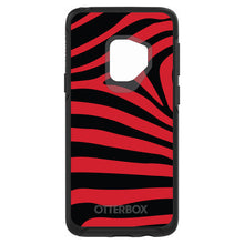 DistinctInk™ OtterBox Symmetry Series Case for Apple iPhone / Samsung Galaxy / Google Pixel - Black Red Zebra Skin Stripes