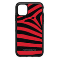 Black Red Zebra Skin Stripes OtterBox Symmetry Case for iPhone & Galaxy