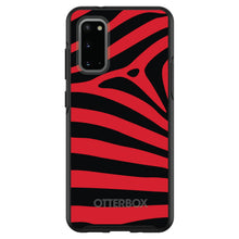 DistinctInk™ OtterBox Symmetry Series Case for Apple iPhone / Samsung Galaxy / Google Pixel - Black Red Zebra Skin Stripes
