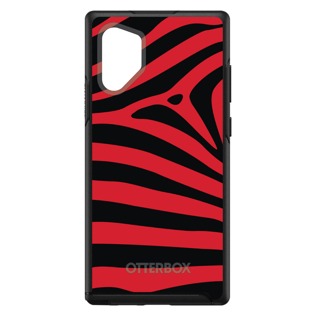 Black Red Zebra Skin Stripes OtterBox Symmetry Case for iPhone & Galaxy, view 11
