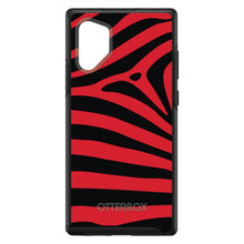 DistinctInk™ OtterBox Symmetry Series Case for Apple iPhone / Samsung Galaxy / Google Pixel - Black Red Zebra Skin Stripes