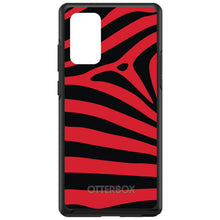 DistinctInk™ OtterBox Symmetry Series Case for Apple iPhone / Samsung Galaxy / Google Pixel - Black Red Zebra Skin Stripes