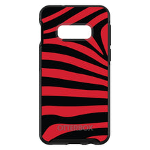 DistinctInk™ OtterBox Symmetry Series Case for Apple iPhone / Samsung Galaxy / Google Pixel - Black Red Zebra Skin Stripes