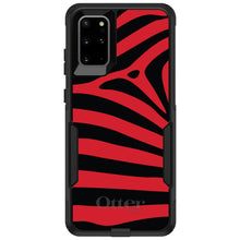 DistinctInk™ OtterBox Commuter Series Case for Apple iPhone or Samsung Galaxy - Black Red Zebra Skin Stripes