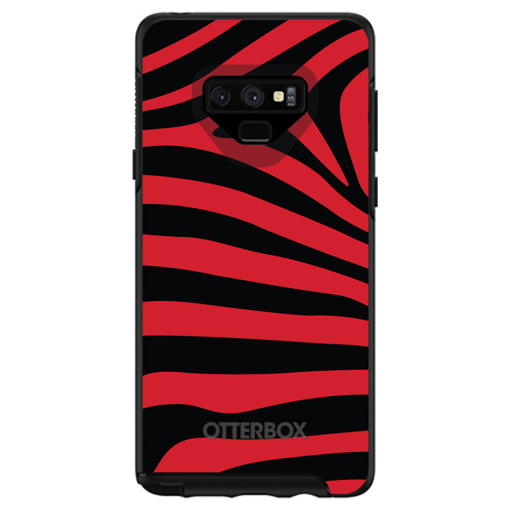 Black Red Zebra Skin Stripes OtterBox Symmetry Case for iPhone & Galaxy, view 13